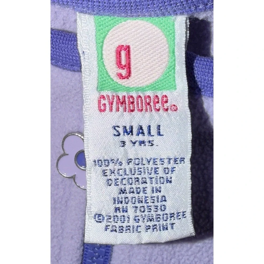 Gymboree‎ Purple Full Zip Fleece Size Small 3 Years 2001